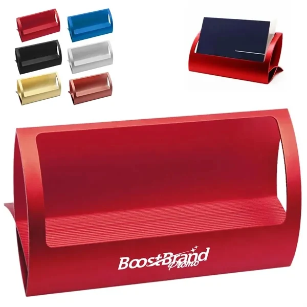 Custom Minimalist Business Card Holder Desk Stand — Executive Office Organizer 1