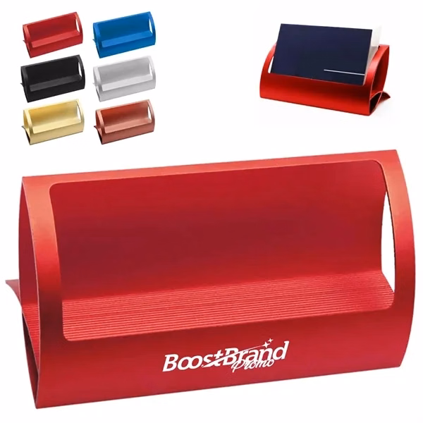 Custom Minimalist Business Card Holder Desk Stand — Executive Office Organizer