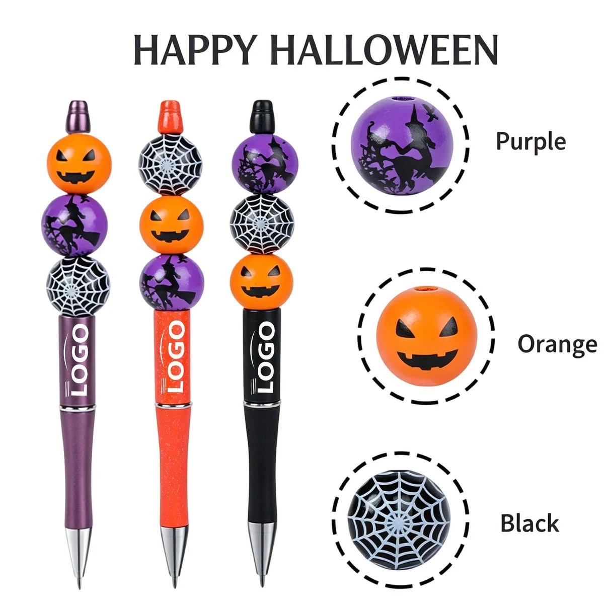 Personalized Beadable Halloween Ballpoint Pen 1
