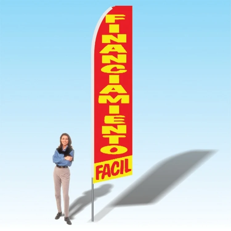 15FT Financing Red Yellow Advertising Banner Flag 1