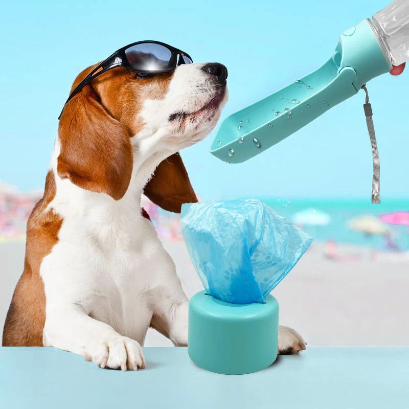 Double-layer Portable Pet Folding Drinker / Food Storage 1