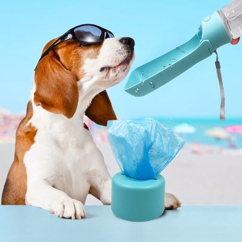 Double-layer Portable Pet Folding Drinker / Food Storage
