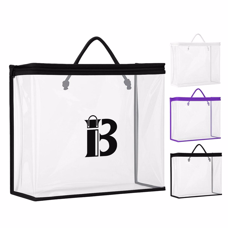 Clear PVC Dustproof Waterproof Zipper Bag