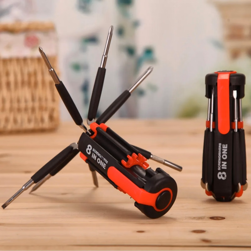Multifunction 8 in 1 Screwdriver with 6 LED Light