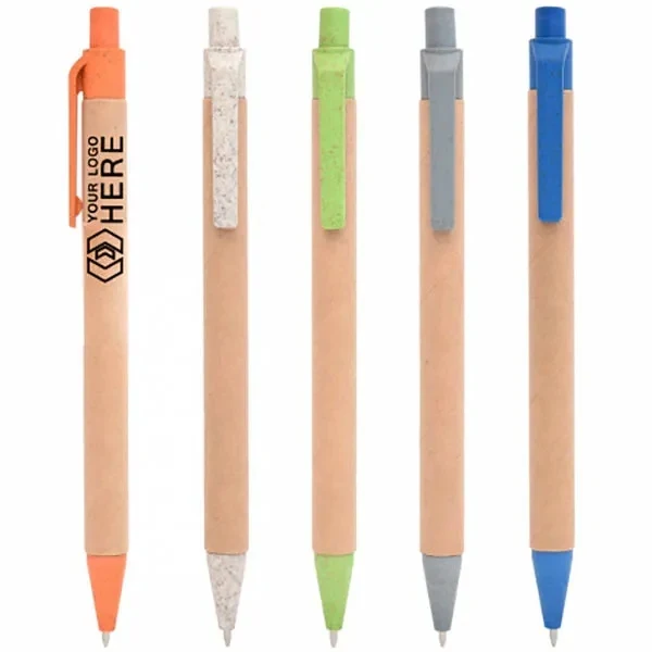 Eco Paper Wheat Straw Ballpoint Pen 1