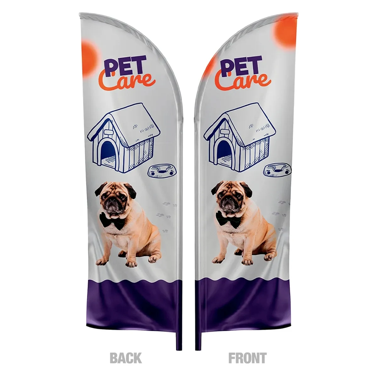 Feather Flag Double Sided 15ft Graphic 1
