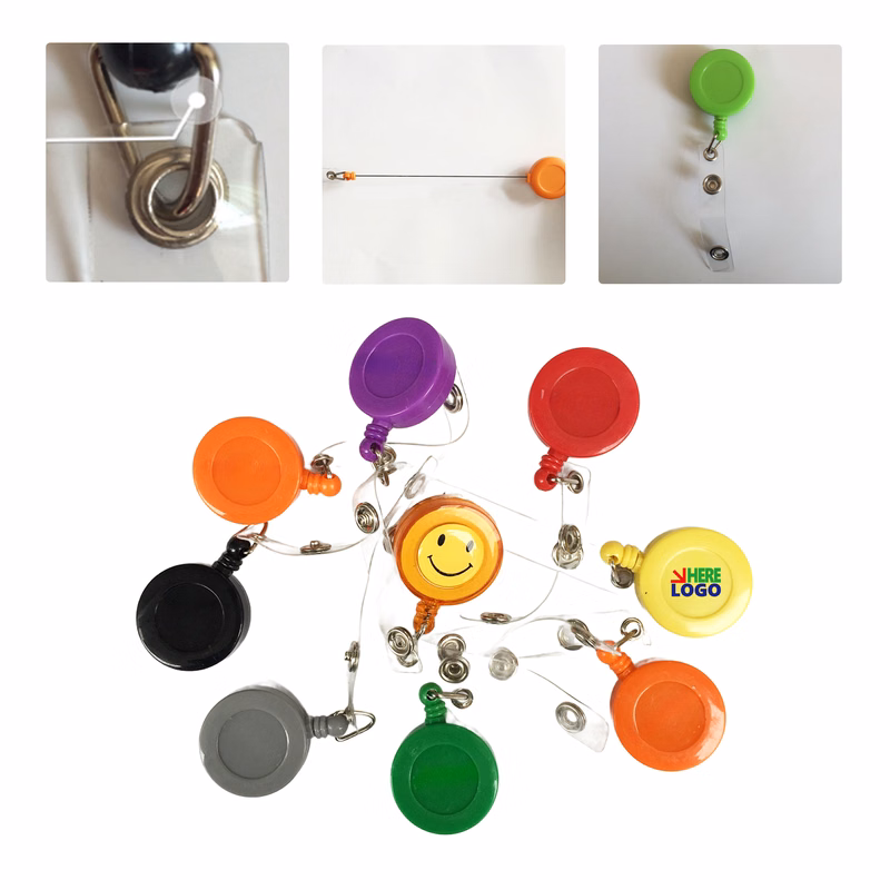 MOQ50 Customizable Round Retractable Badge Reel