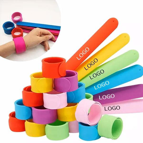 Silicone Slap Bracelet with Colorful Wristband for Kids