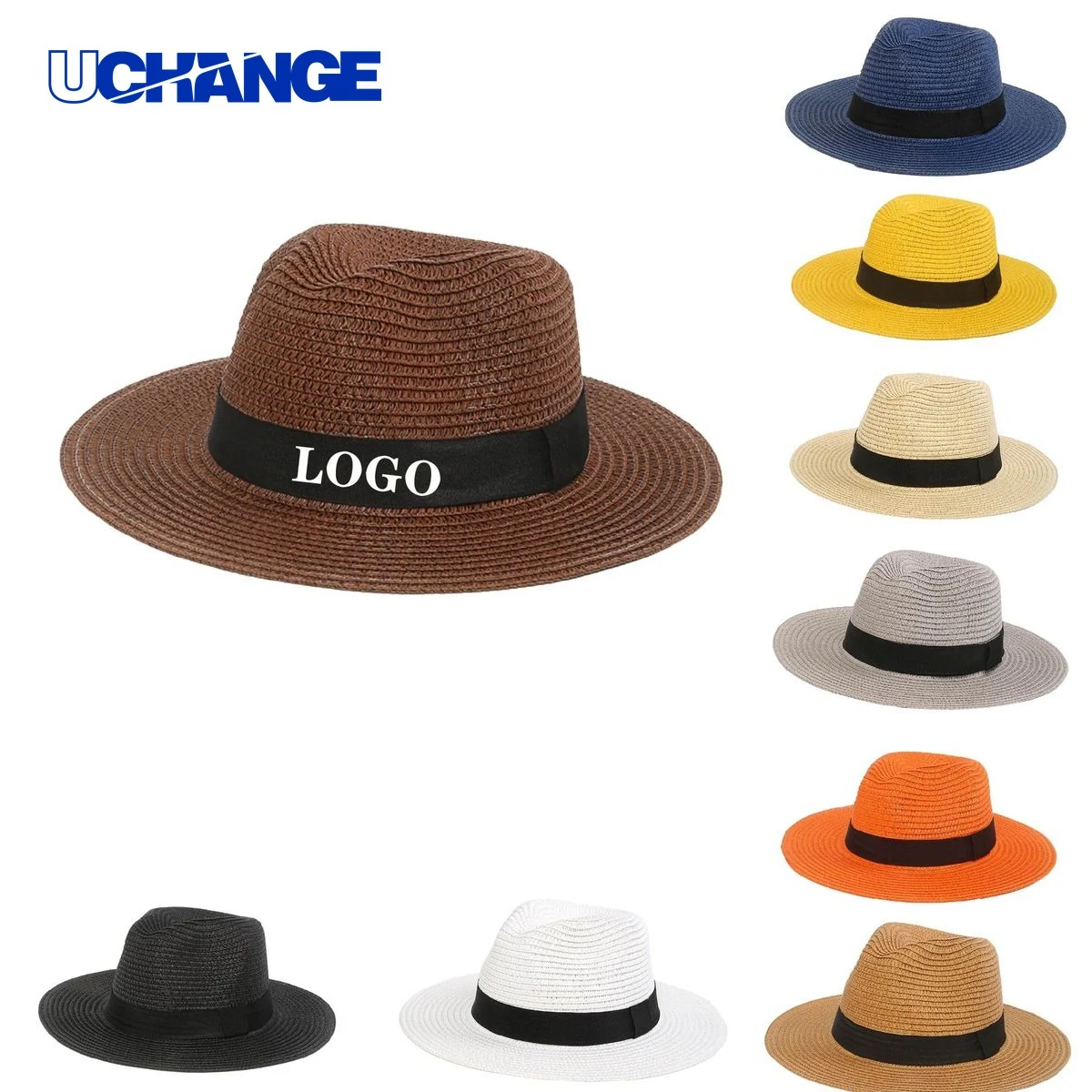 Wide Brim Straw Hat for Summer Wear 1