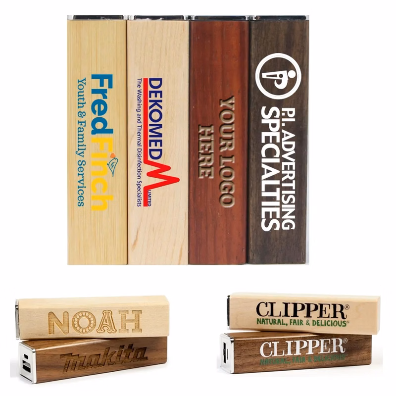 Mini Wooden USB Phone Charger 2200mah