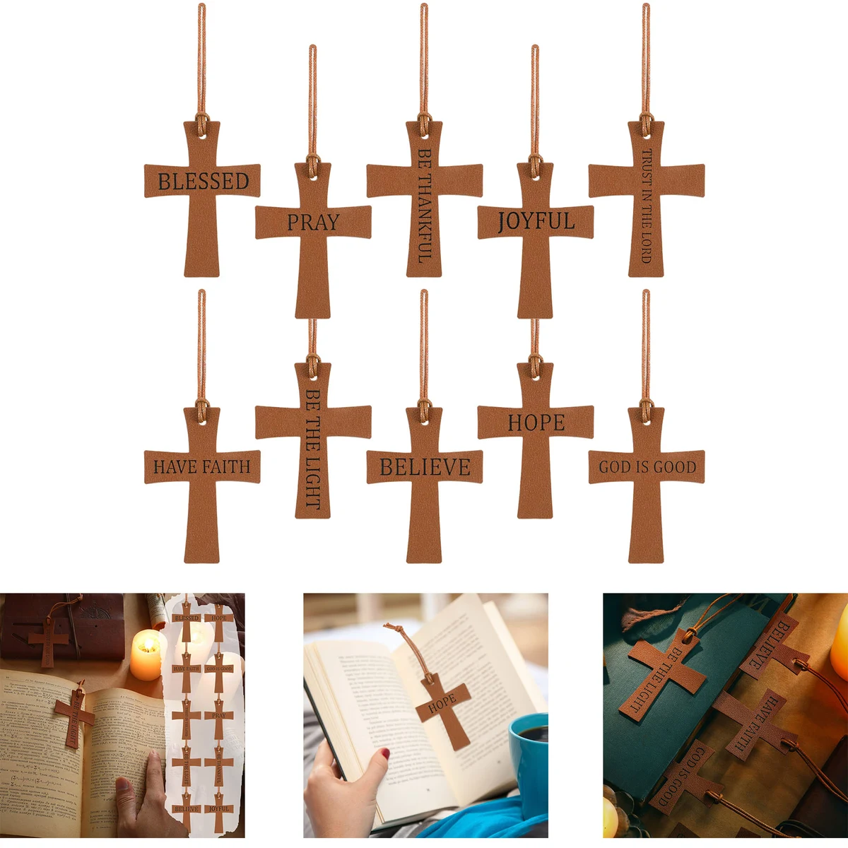 Christian Leather Bookmark 1