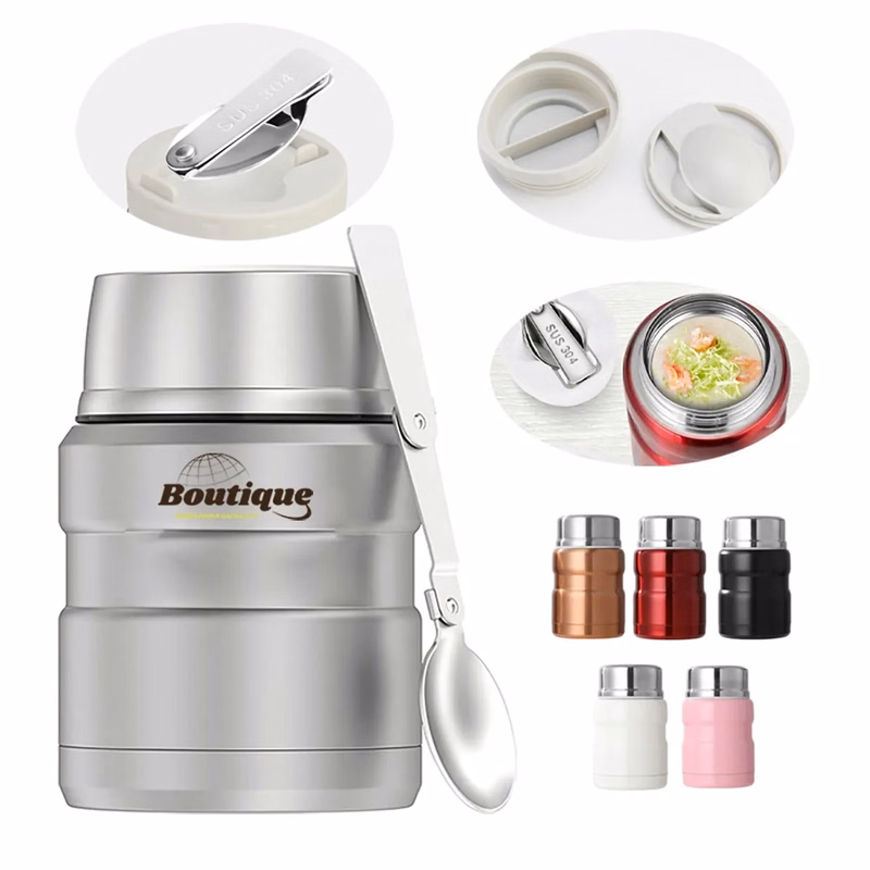16oz Vacuum-Insulated Food Jar Lunch Box with Spoon