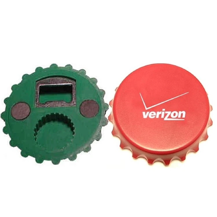 Jumbo size coaster shape magnetic bottle opener 1
