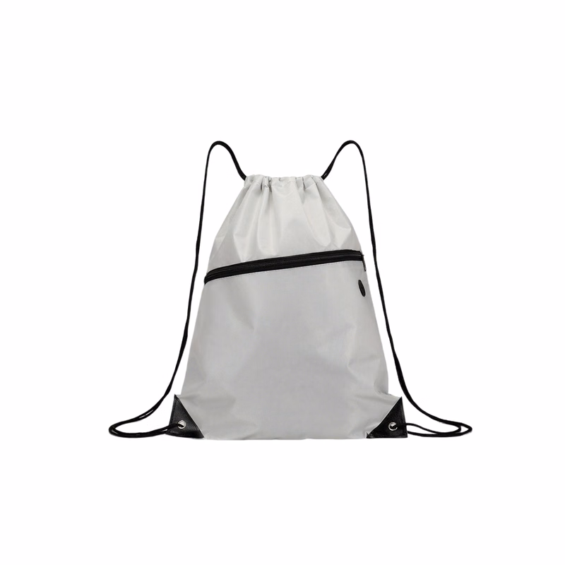 Drawstring Sports Sack With Front Pocket Earbud Port