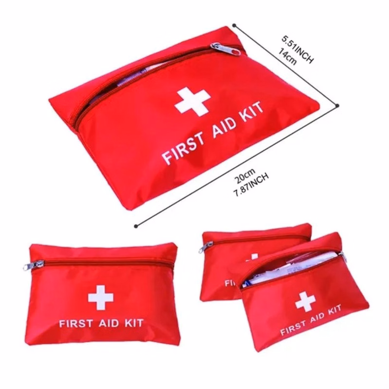First Aid Kit Case Red Small Travel Bag