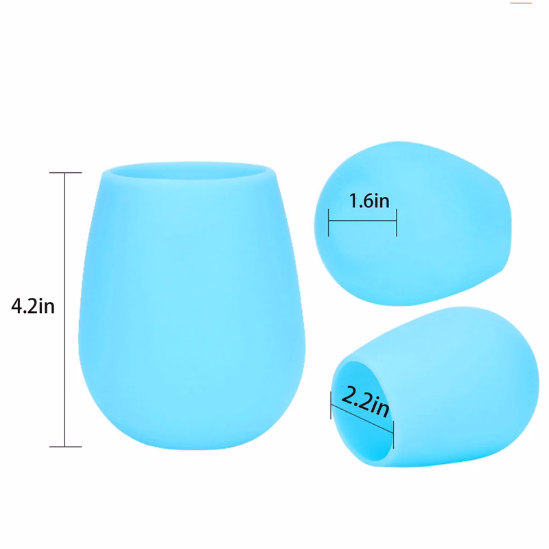 12 oz Silicone Wine Glasses