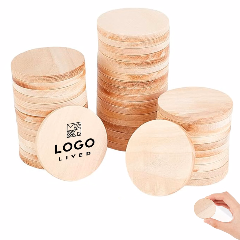 1 1/2 Inch Wood Round Poker Chips