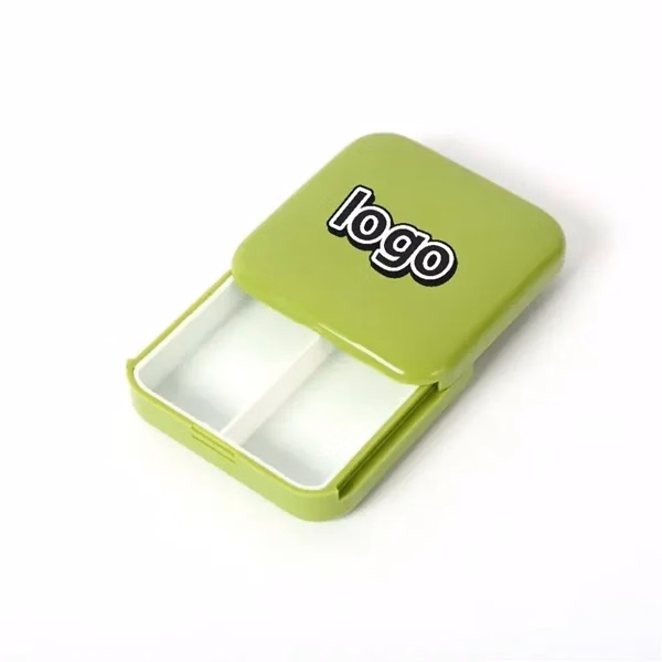 Custom Dual Compartment Plastic Pill Container With Secure Pull-Out Design — Travel