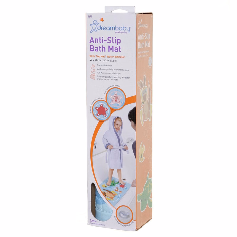 Anti-Slip Bath Mat - Heat Sensor Suction-Cups