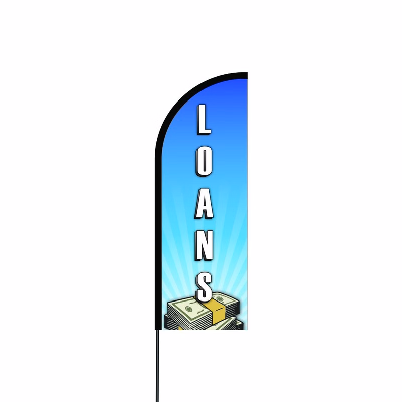 Loans Flag Kit 14' Feet Feather Flag Sign Outdoor Banner