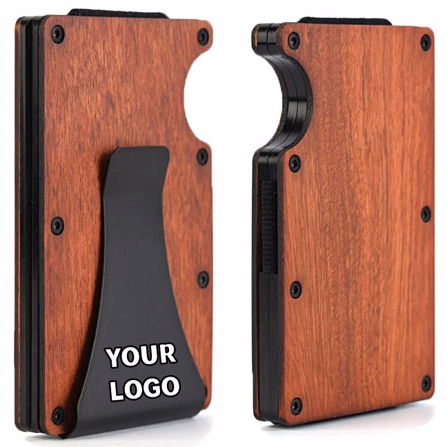 Wooden Rfid Blocking Anti Theft Card Holder Wallet