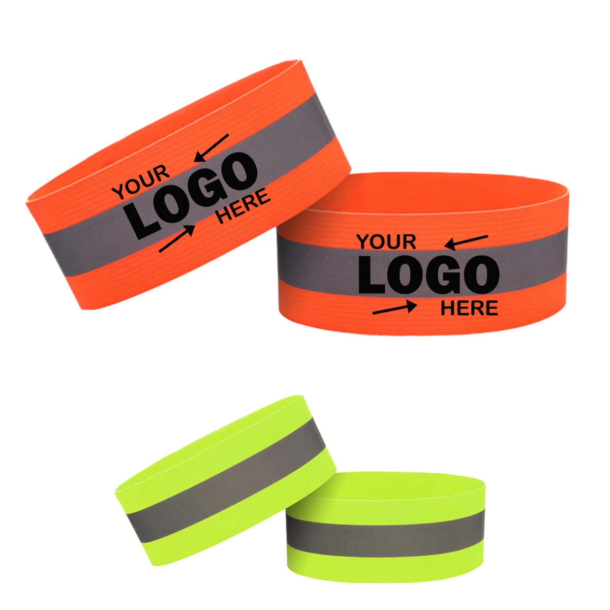 Customizable Pair of Reflective Arm Bands 1