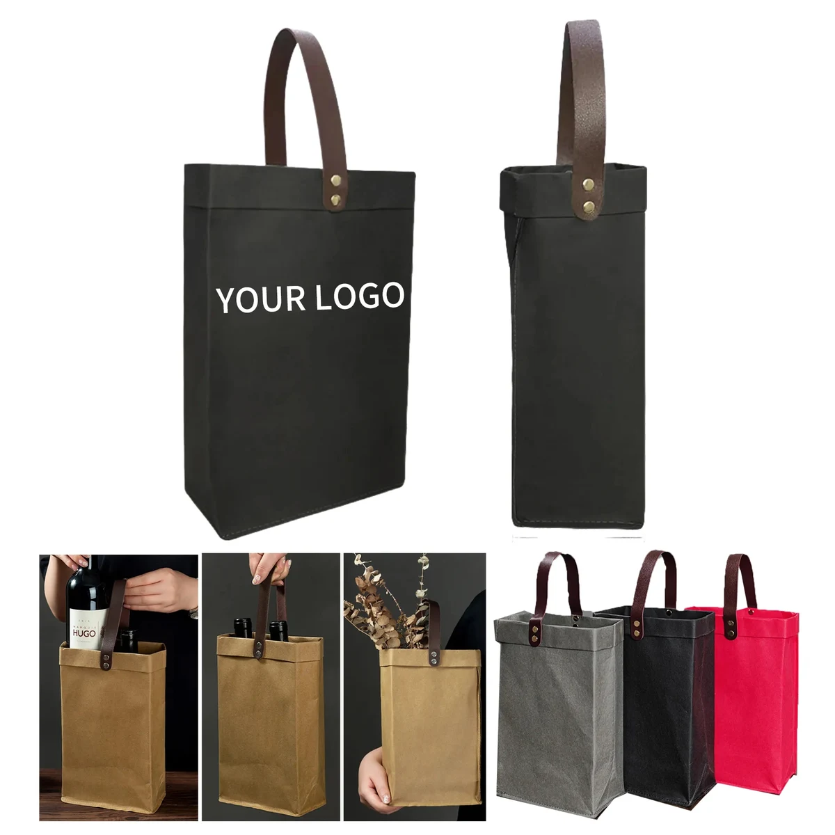 Kraft Paper Wine Bag Nordic 1