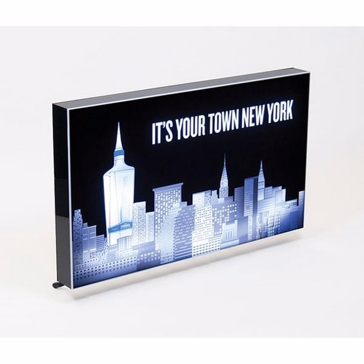 Acrylic LED Light Box with Imprinted Face - 24"w x 14"h