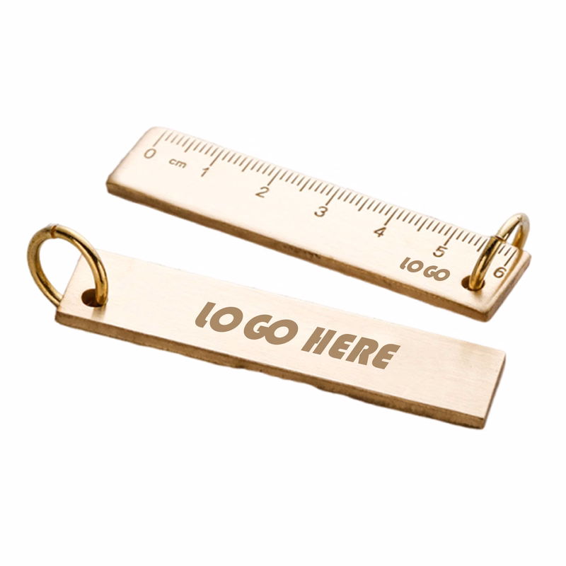 Logo Custom Brass Measuring Keyring