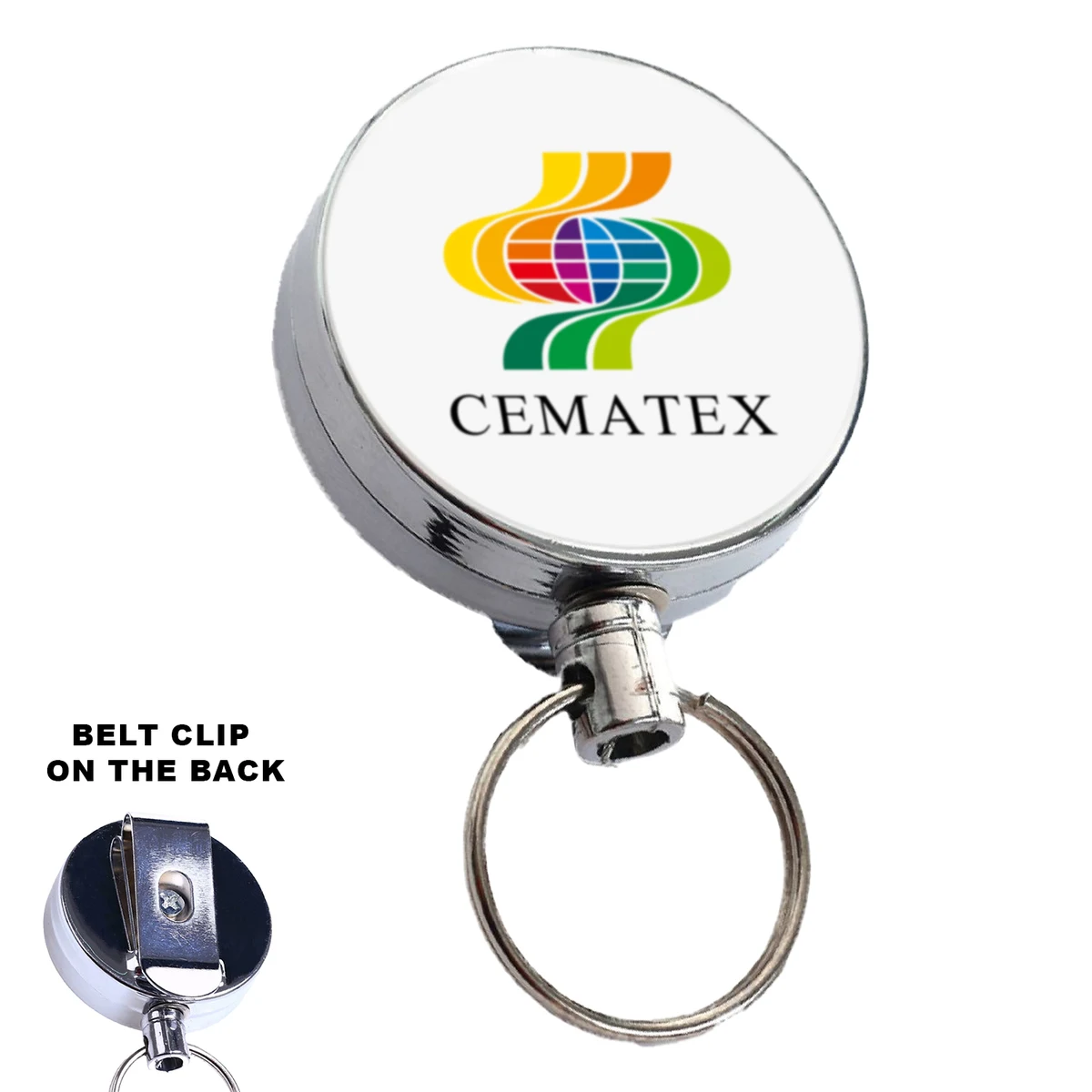 Full Metal Round Badge Reel w/ Belt Clip 1
