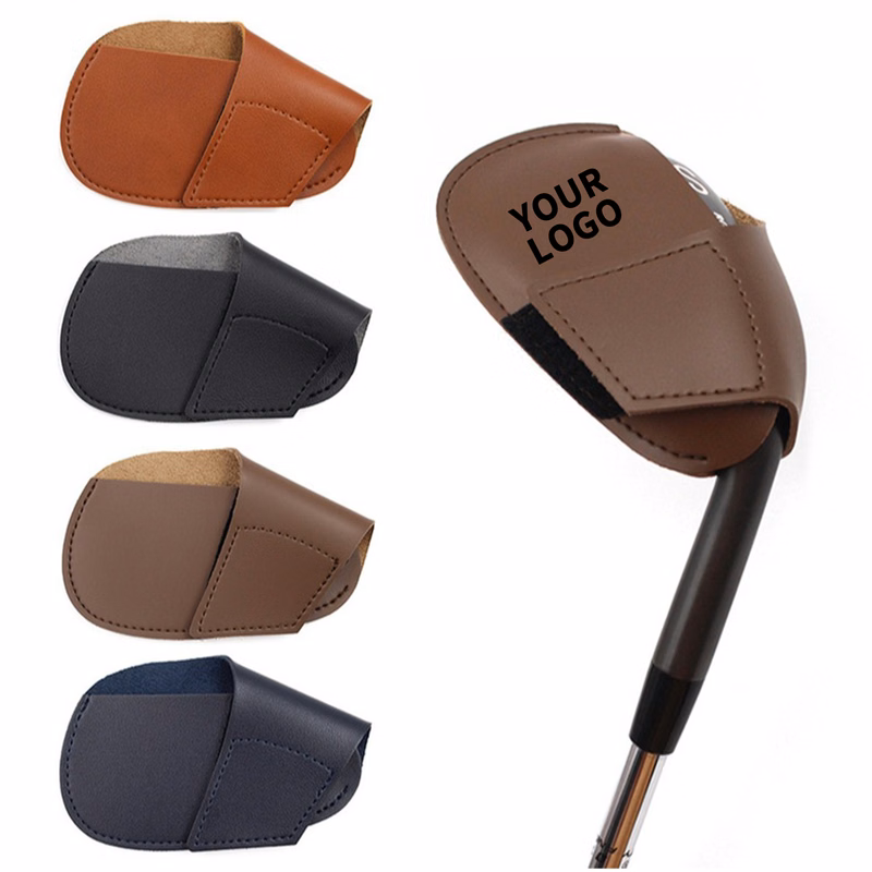 Leather Iron Head Cover 4.3" x 2.8" Easy On Off
