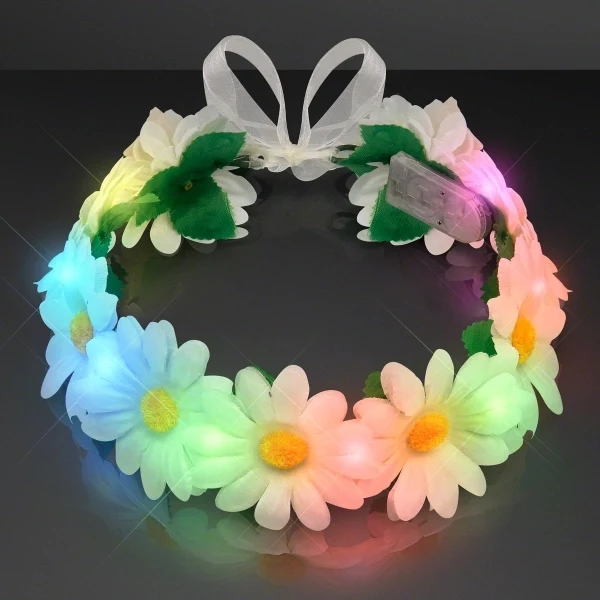Light Up Daisy Chain (Combo Headband, Belt & Sash) 1