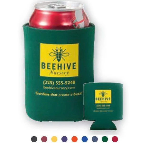 Can Coolers, Collapsible, 12 oz., custom can cooler with logo imprint 1
