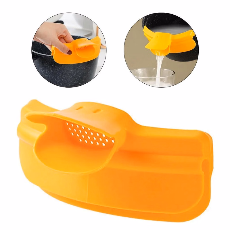 Duck-Bill shaped strainer