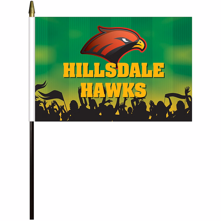 8"x 12" Single Reverse Polyester Stick Flags