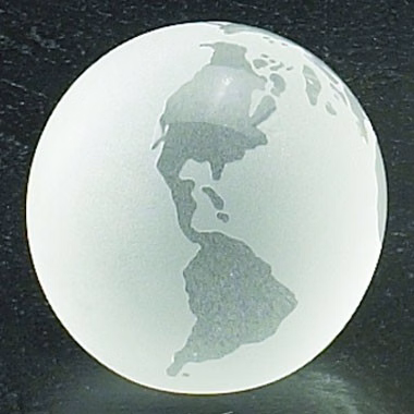 3" CRYSTAL GLOBE W/ FLAT BOTTOM