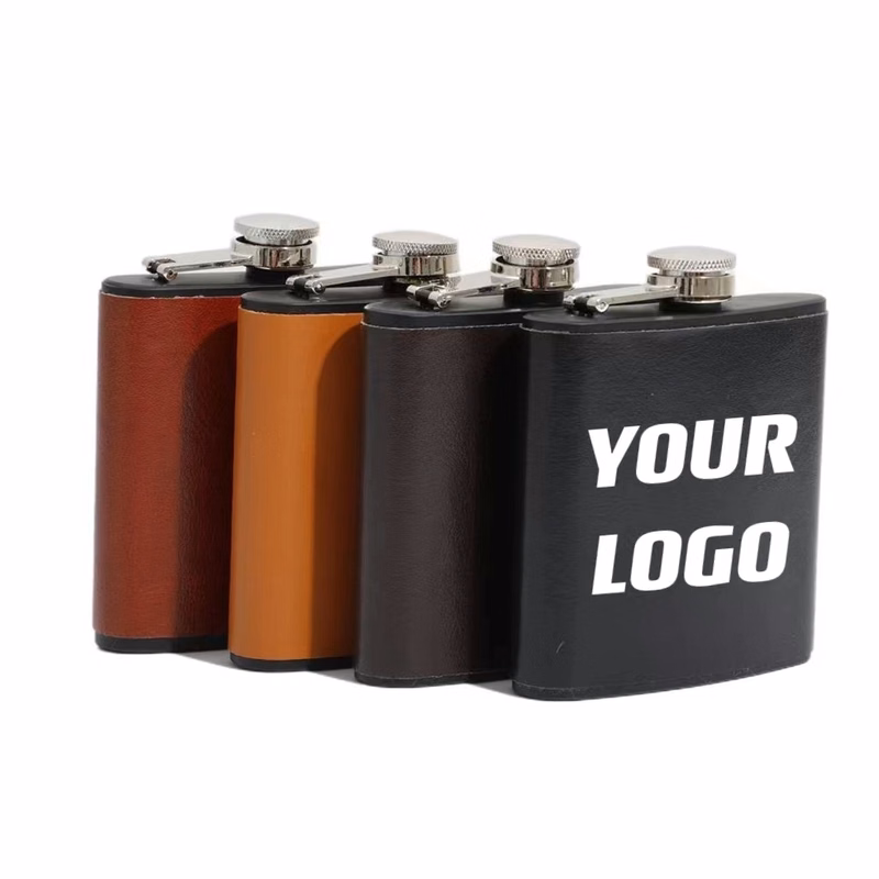 6 oz Stainless Steel Liquor Flask PU Surface