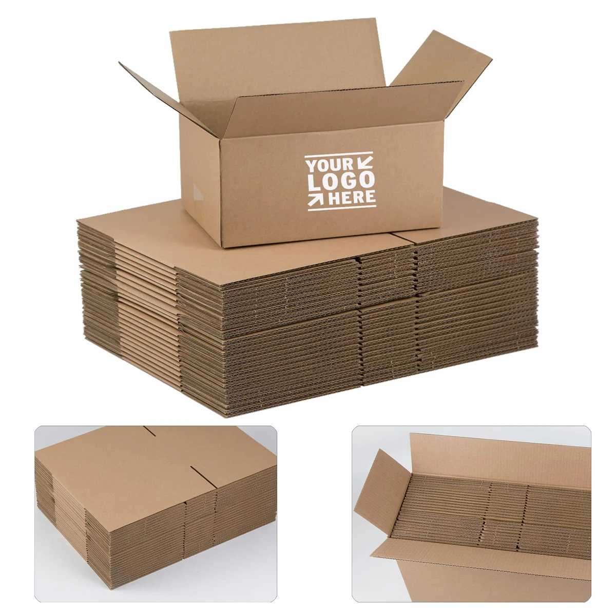 Bussiness 10x7x5 Inches Corrugated Cardboard Crush Resistant Packing Shipping Box 1