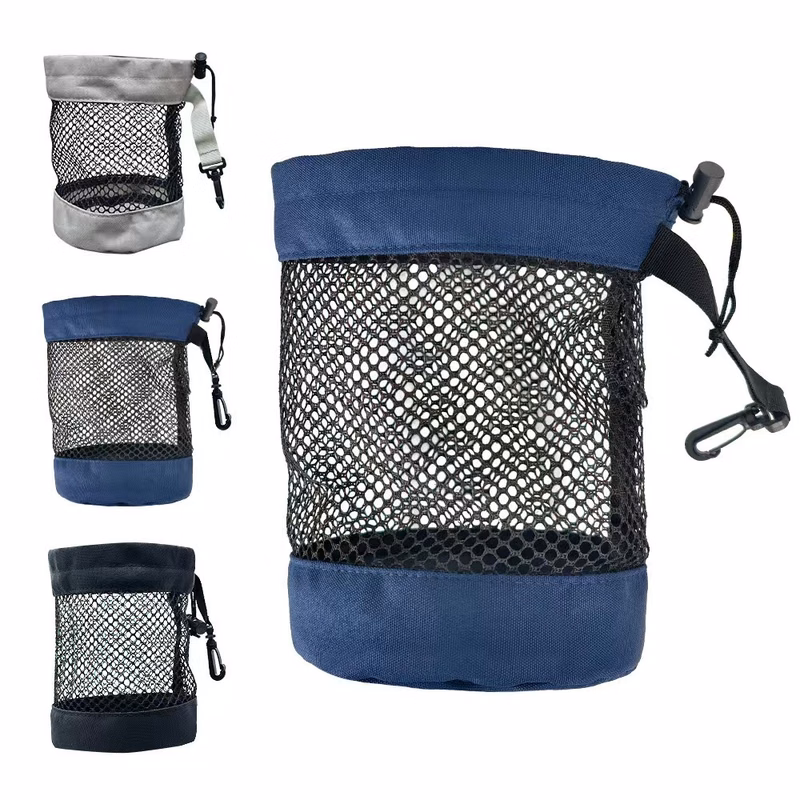 Small Nylon Drawstring Golf Net Bag