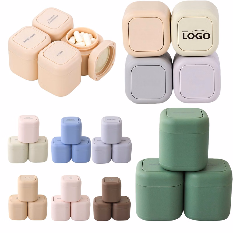 Durable Square Magnetic Pill Case