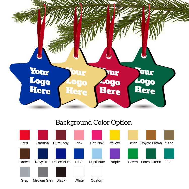 Free Shipping Solid Color Christmas Ornament - Star 1