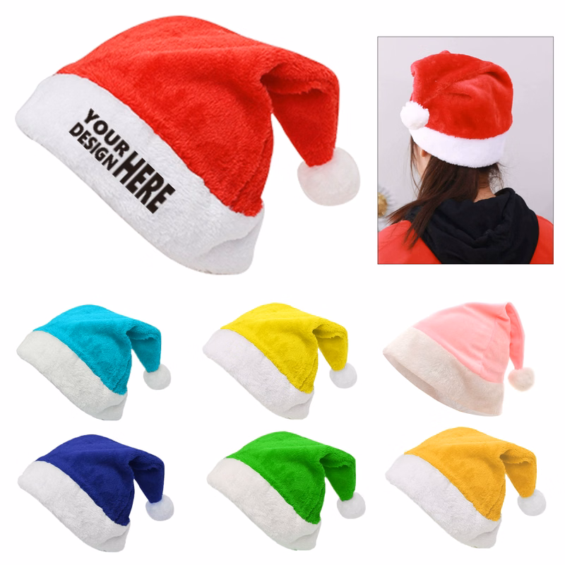 Plush Christmas Hat Santa Cap