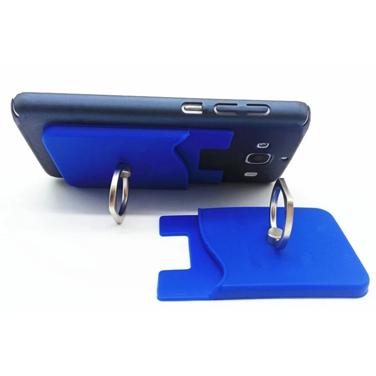 Silicone Phone Wallet With Finger Ring Stand 1