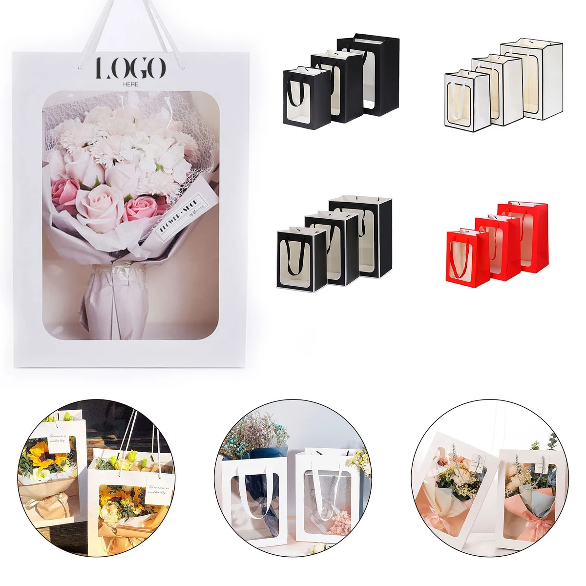 Kraft Paper Gift Bag w/Window 1