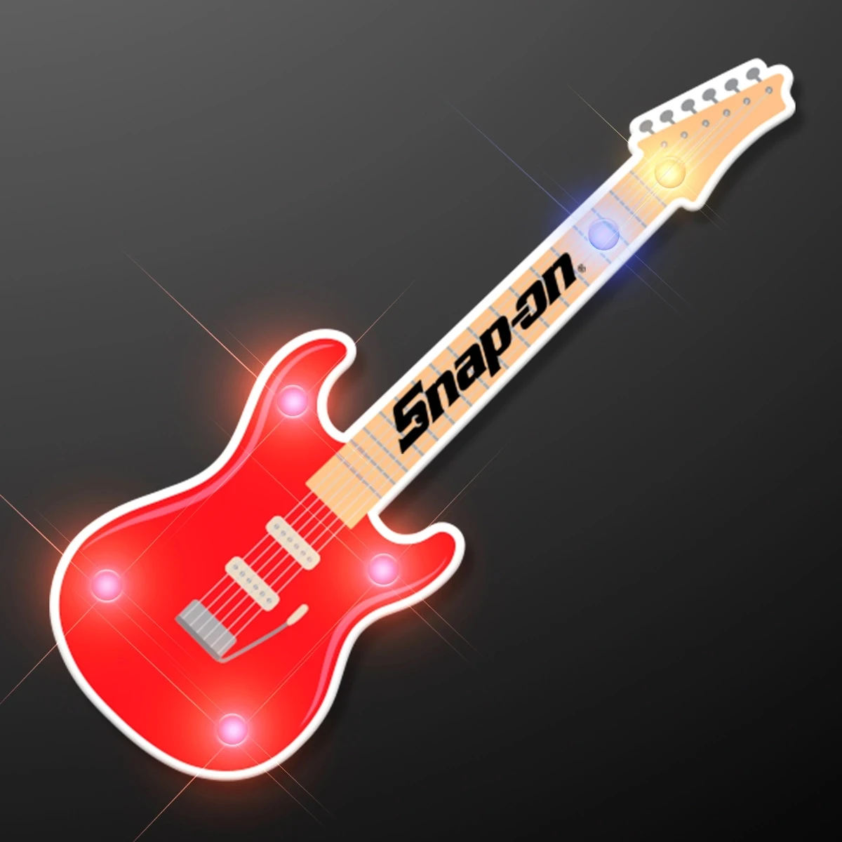 Red Guitar Flashing LED Light Pin 1