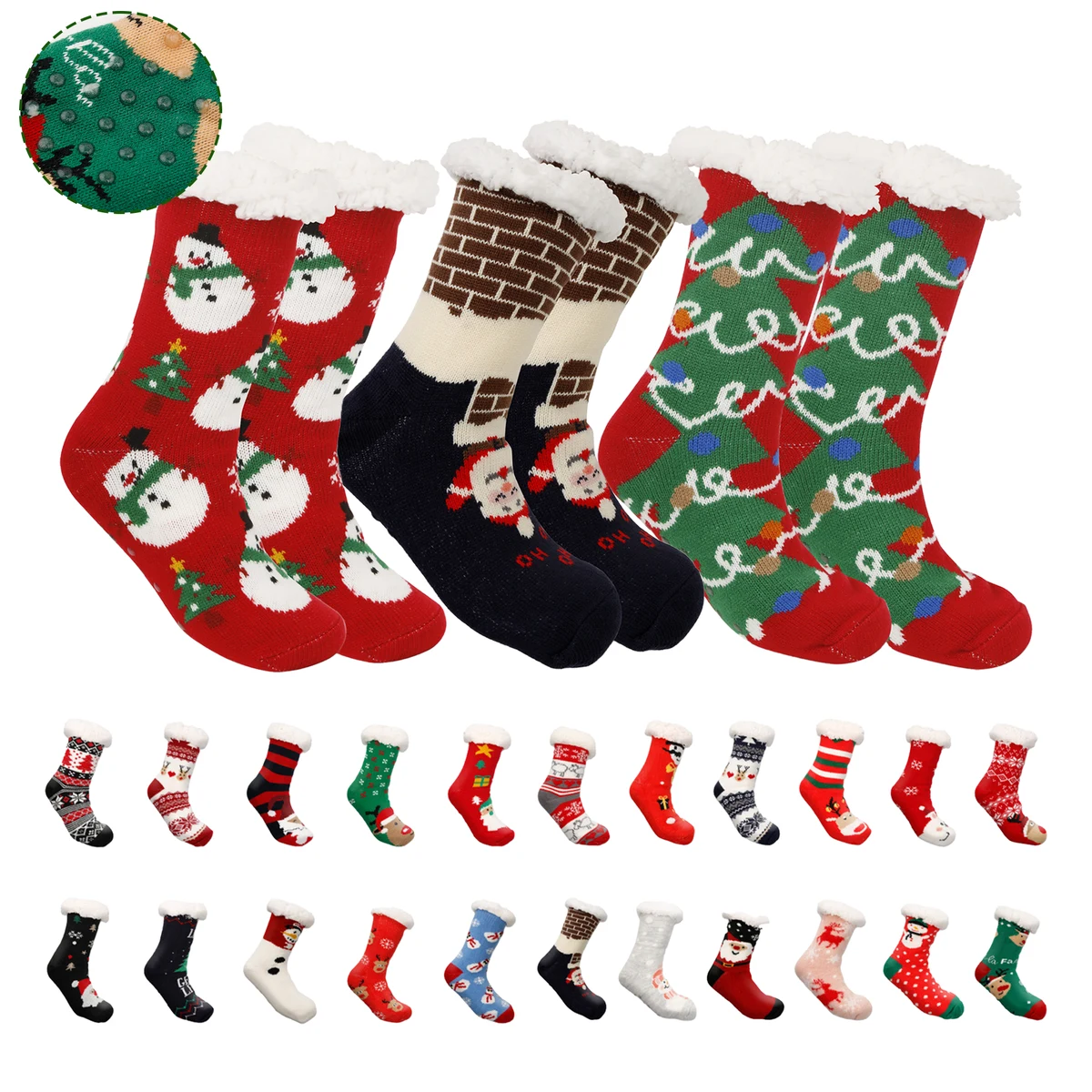Winter Christmas Slipper Socks 1