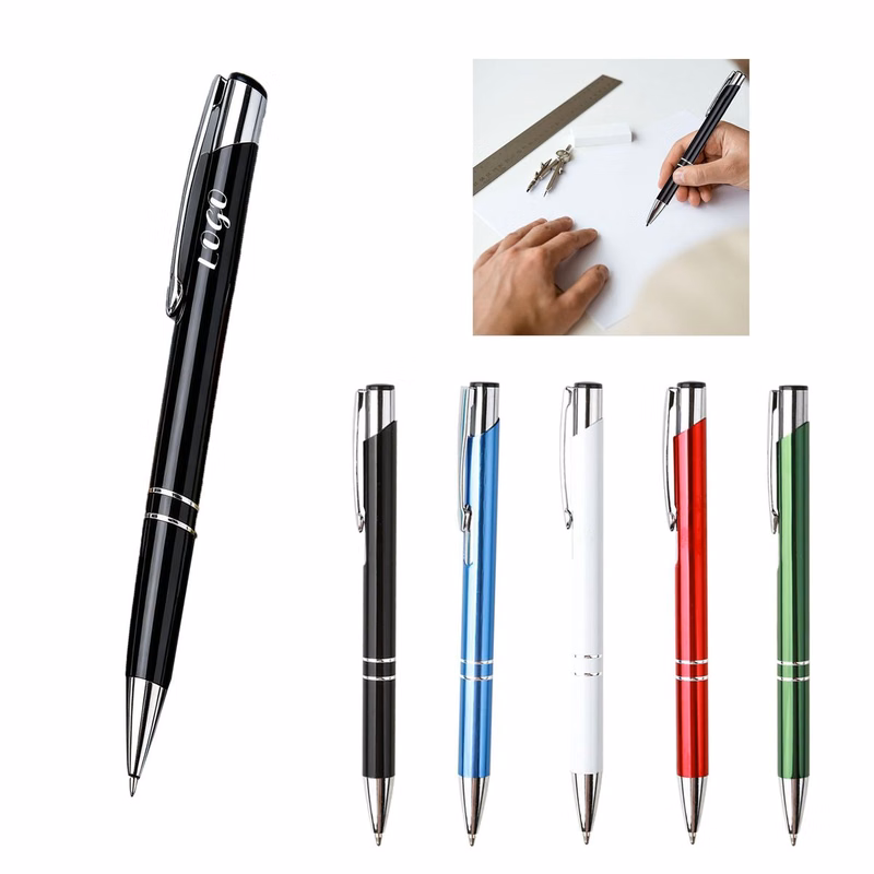 Aluminum Press Type Ballpoint Pen