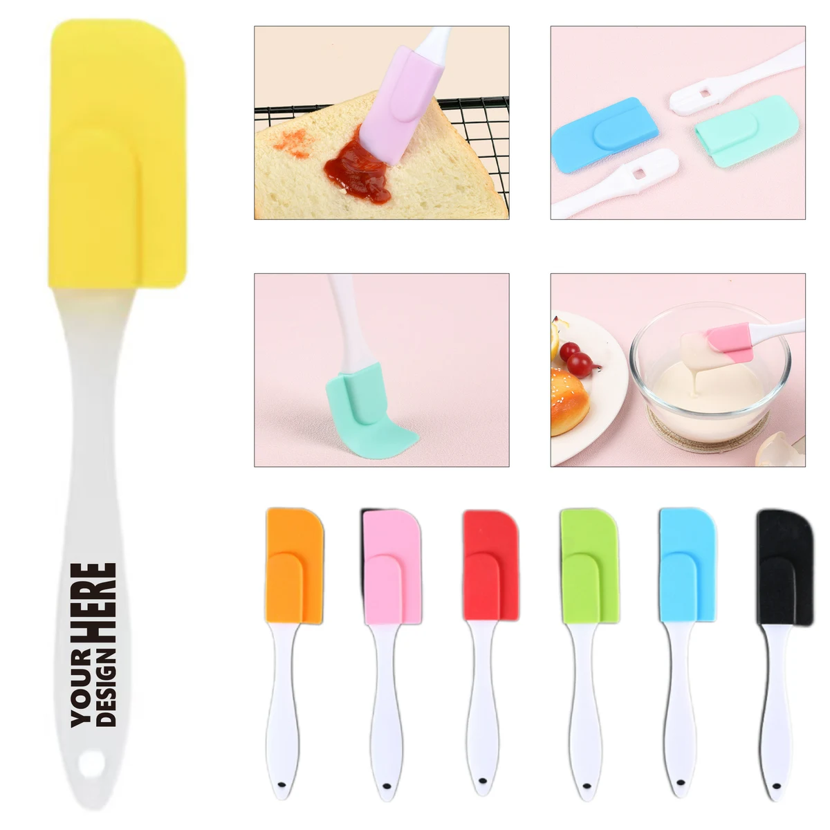 Silicone Spatula - Plastic Handle 1