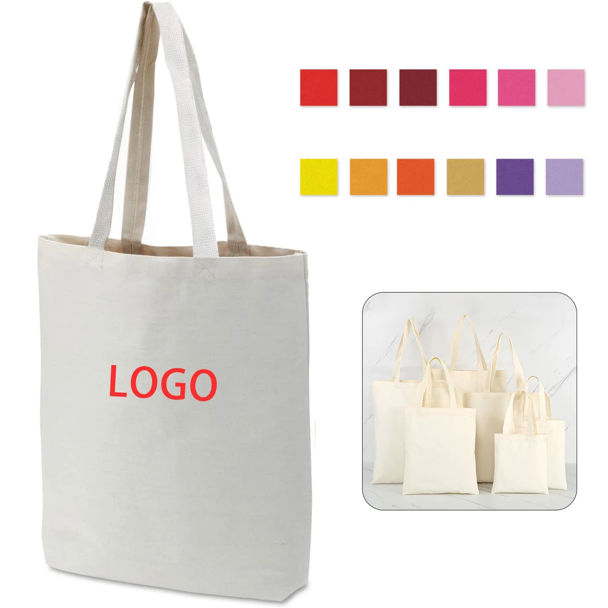 Single Shoulder Canvas Shopping Bag 1