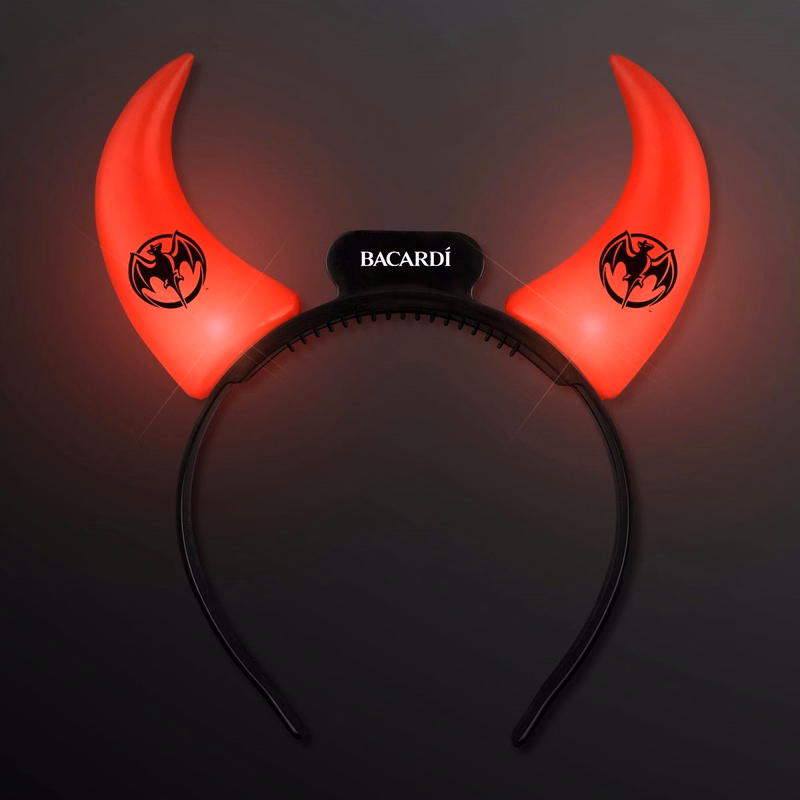 Large Devil Horns Light Up Headband